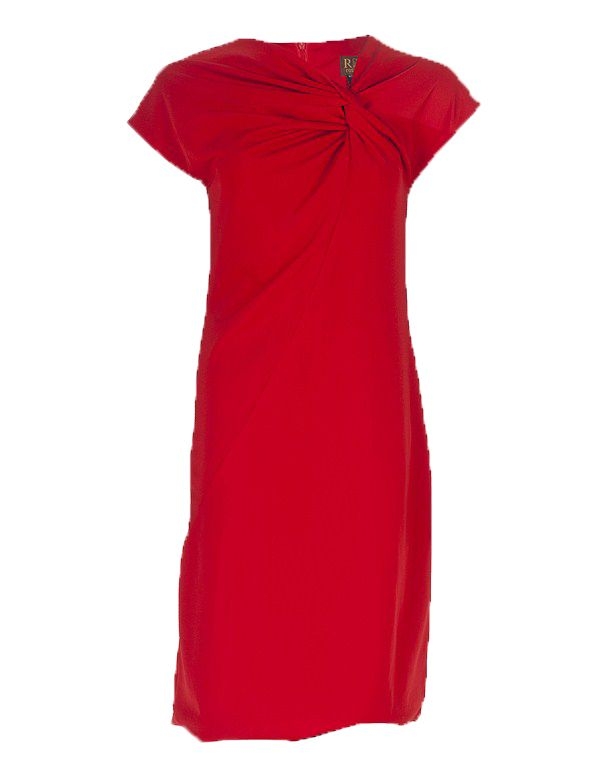 vestido rojo fruncido